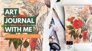 Creating Vintage Botanical Inspired Pages  Journal with me tutorial video [upl. by Celie]