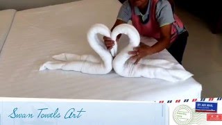 Swan Towel  Towel Art [upl. by Bellina]