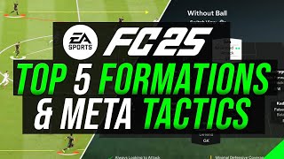 TOP 5 Formations amp META Tactics with ROLES in FC 25 [upl. by Zelig]