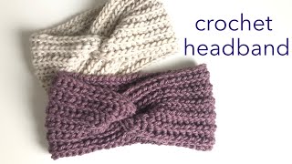 crochet headband 4K  earwarmers  easy crochet tutorial  ASMR crochet [upl. by Adnyleb]