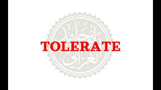 How to pronounce TOLERATE  Meaning of TOLERATE and usage with examples [upl. by Dine]