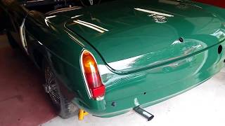 MGB project66  Walkaround and Tourist Trophy exhaust sound [upl. by Adnirod]