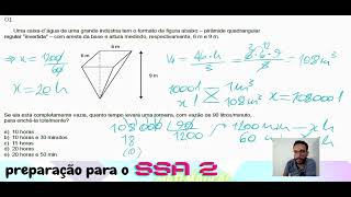 Resolução de questões de matemática  SSA 2  2024 parte 1 [upl. by Woodley]