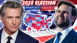 WayTooEarly 2028 US Election PREDICTION JD Vance vs Gavin Newsom [upl. by Eenert]