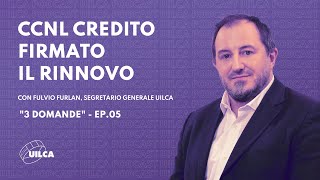 Contratto bancari  firmato il rinnovo del Ccnl credito intervista al segretario generale Uilca [upl. by Leverick]