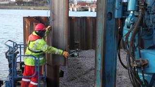 Sheet Piling UK Barrow Docks [upl. by Sabina]