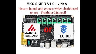 How to install and choose which dashboard to use Fluidd or Mainsail  Video 6 [upl. by Dirgis]