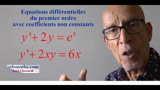 ÉQUATIONS DIFFÉRENTIELLES DU PREMIER ORDRE PARTIE II [upl. by Edahsalof]