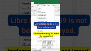 Mastering Barcoding Learn How to Implement and Import Barcode Fonts Easily exceltips exceltech [upl. by Alyhc]