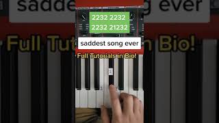 Saddest Piano Song Ever Easy Tuto [upl. by Waxler61]