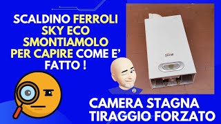 Scaldino Ferroli Sky eco a tiraggio forzato come e fatto perche non funziona e smontiamolo [upl. by Gaspar63]