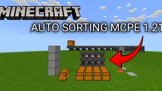 MINECRAFT AUTO SORTING SYSTEM MCPE 121 [upl. by Moriah]