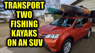 Transport Two Fishing Kayaks on an SUV [upl. by Adnawot]