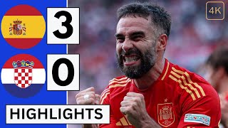 🇪🇸Spain vs Croatia 30 Extended HIGHLIGHTS amp GOALS  EURO 2024 [upl. by Niu]