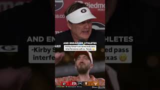 Kirby Smart shares his thoughts on the quotReversed Pass Interferencequot call vs Texas via GeorgiaFB [upl. by Shaya694]