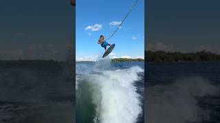 Wakesurfing with straps in the Swell Sand color vest 🔥 [upl. by Nna]