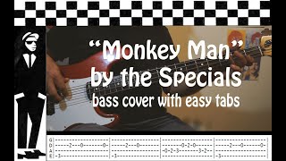 quotMonkey manquot by the Specials  bass cover with 3 easy tabs [upl. by Noman859]