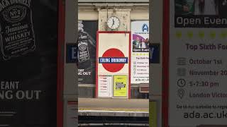 The District Line platforms at Ealing Broadway Station Trains [upl. by Neelav]