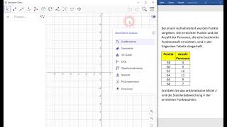 Statistik Berechnung von Mittelwert und Standardabweichung mittels Geogebra [upl. by Ecnerret]