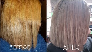 How to tone brassy hair with Wella T14 amp 050 [upl. by Meadows471]