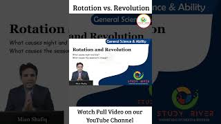 Rotation and Revolution  Movement of Earth  General Science  Study River  Mian Shafiq [upl. by Dylana931]