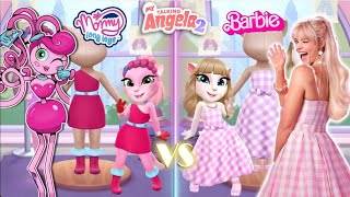 My Talking Angela 2  Cosplay 🤩 Mommy Long Legs Vs Barbie Girl 👧 Cosplay I I will Make A New Dress [upl. by Tnecniv801]