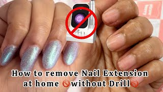 Acrylic Nail Removal  without nail drill efile  how to remove acrylic nails at home [upl. by Tnomel]