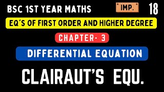 Clairauts Equation  Differential Equation   ART 8 amp ART 9 [upl. by Stone]