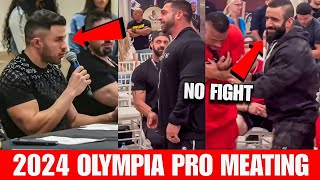 Mr olympia 2024 Pro MEATING😡 Warning For Hadi Choopan and Derek Lunsford NO FIGHT amp Pushing On Stage [upl. by Eeliah811]