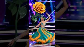 The Woman Performs a Fusion with a Giant Yellow Rose on AGT agt americagottalent magic [upl. by Darom210]