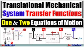 Part 1 Translational Linear Mechanical System Transfer Functions One amp Two Equations of Motion [upl. by Kahlil874]