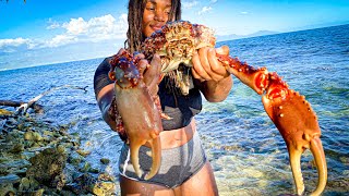 Monster King Crab Catch amp Cook On Tiny Remote Island [upl. by Beckie]