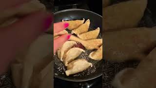 Fried Gyoza shorts asmr satisfying dumplings [upl. by Maryn]