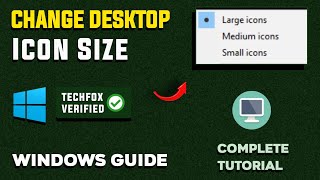 How to Change the Desktop Icon Size in Windows  Full Guide [upl. by Kyred528]