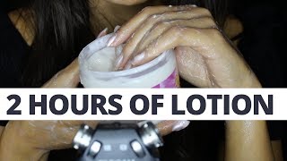 ASMR 2 HOURS OF LOTION HAND SOUNDS NO TALKING [upl. by Burdett257]