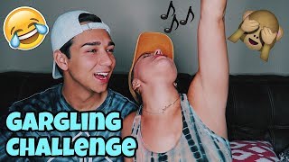 GARGLE CHALLENGE SINGING  JAZMINE AND NICK [upl. by Ahseken]