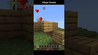 How to make Easy Villager Breeder minecraftshorts minecraft minecraftbuilding minecrafttutorial [upl. by Yenatirb633]