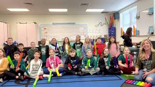 Birches Elementary Music Class Eagles Fight Song [upl. by Adnarym]