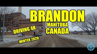 Brandon Manitoba Canada  Driving 4K [upl. by Naggem]