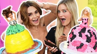 PRINCESS CAKE DECORATING CHALLENGE w iJustine [upl. by Nodmac]