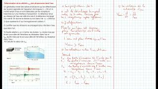 Détermination de la célérité des ultrasons dans leau [upl. by Luckin690]
