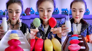 VERY TASTY HOMEMADE CHEESE CHOCOLATE ICE CREAM ASMR QUICK EATING MUKBANG SHOW [upl. by Pish847]