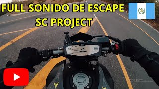 YAMAHA MT07  SONIDO DE ESCAPE SC PROJECT quot SC Project Exhaust Sound [upl. by Genevieve]