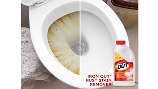 Iron OUT Powder Rust Stain Remover Remove and Prevent Rust Stains in Bathrooms Kitchens Appliance [upl. by Sula906]