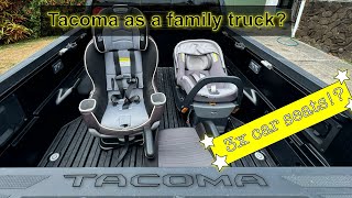 2024 Tacoma will a family of 5x fit  Car seat review [upl. by Melitta310]