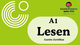 Goethe Zertifikat A1 Lesen  2023  Test 19  Reading Test  German  Exam Preparation [upl. by Nnav108]