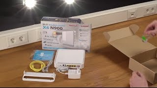 Unboxing e installazione di Sitecom WLM6600 WiFi Modem Router X6 N900  ITALIANO [upl. by Dale]