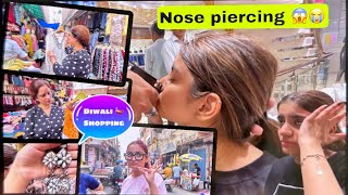 Navya ne Nose piercing karvai 👃😭  Diwali shopping with Family 😂🤍  Rashika Sachdeva [upl. by Aileen834]