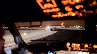 UTair569TakeOff from VnukovoCockpit viewBoeing 737500 [upl. by Asyram]