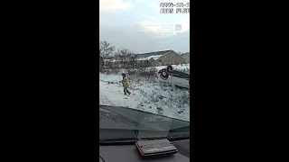 Watch Snowy Michigan Crash Gets So Much Worse [upl. by Lazarus]